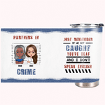 Henkilökohtainen Partners In Crime 20oz ruostumattomasta teräksestä Tumbler joululahja syntymäpäivälahja lahja paras kaveri