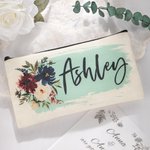 Pochette de Maquillage Personnalisée avec Nom Sac en Toile Cadeau Cérémonie de Mariage pour Femme Demoiselle d'Honneur