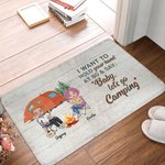 Personalizzato Voglio tenere la tua mano a 80 anni e dire Baby Let's Go Camping Door Mat Regalo di San Valentino