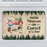 Personalized Making Memories One Campsite at a Time Door Mat Home Decoration Anniversary Gift