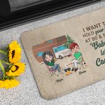 Personalisierte romantische Camping Trip Erinnerungen Türmatte Jahrestag Geburtstag Geschenk für Ehepaar