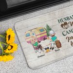 Tapis de porte personnalisé pour mari et femme, partenaires de camping pour la vie Cadeau pour couple