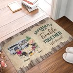 Personalized Apparently We're Trouble Together Who Knew Door Mat Decoration Gift for Camping Couples