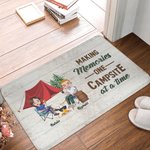 Personalized Making Memories Cozy tent camping at a Time Door Mat Valentine's Day Gift