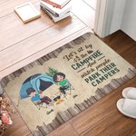 Personalized Let's Sit by the Campfire and Watch People Park Their Campers Door Mat Valentine's Day Gift