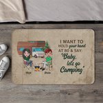 Personalisierte romantische Camping Trip Erinnerungen Türmatte Jahrestag Geburtstag Geschenk für Ehepaar