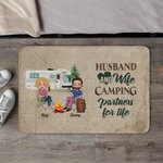 Personalised Husband And Wife Camping Partners for Life Door Mat Valentine's Day Gift