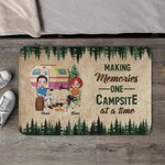 Personalized Making Memories One Campsite at a Time Door Mat Home Decoration Anniversary Gift