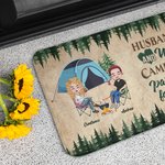 Personalized Husband and Wife Camping Partners for Life Door Mat Gift for Camping Couples
