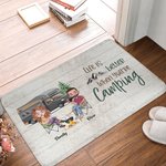 Alfombrilla de puerta personalizada Life is Better When You're Camping Regalo de aniversario