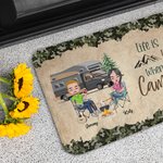 Personalised Life is Better When You're Camping Door Mat Gift for Camping Couples