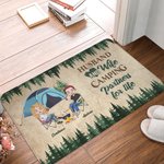 Personalized Husband and Wife Camping Partners for Life Door Mat Gift for Camping Couples