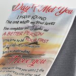 Gepersonaliseerde De Dag Dat Ik Je Ontmoette Ik Heb Degene Gevonden Van Wie Mijn Ziel Houdt Deken Vrouwelijk Geschenk