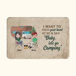 Personalisierte romantische Camping Trip Erinnerungen Türmatte Jahrestag Geburtstag Geschenk für Ehepaar