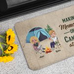 Personalised Making Memories One Campsite at a Time Door Mat Gift for Camping Couples