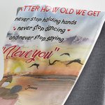 Personalised No Matter How Old We Get Never Stop Holding Hands Blanket  Wife's Gift Wedding Anniversary