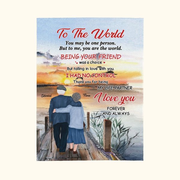 To Me You Are The World Blanket Anniversary