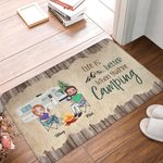 Personalised Life is Better When You're Camping Door Mat Anniversary Decoration Gift