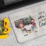 Alfombrilla de puerta personalizada Life is Better When You're Camping Regalo de aniversario