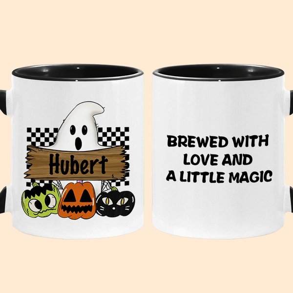 Gepersonaliseerde Spooky Ghost Pompoen 11oz Keramische Mok Halloween Trick or Treat Gift voor Feest Home Decor