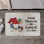Personalized Making Memories Cozy tent camping at a Time Door Mat Valentine's Day Gift