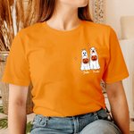 Personalised My Dog Is My Boo T-shirt Halloween Ghost Dog Shirt Spooky Season Short Sleeve Tee Halloween Party Favor Birthday Gift for Dog Lover