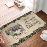 Personalised Life is Better When You're Camping Door Mat Gift for Camping Couples