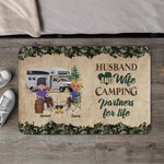 Personalized Husband And Wife Camping Partners for Life Door Mat Gift for Camping Couples
