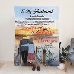 Gepersonaliseerde I Wish I Could Turn Back The Clock Deken Vrouwelijk cadeau Echtgenoot cadeau