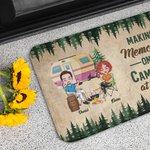 Personalized Making Memories One Campsite at a Time Door Mat Home Decoration Anniversary Gift