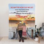 Personalised No Matter How Old We Get Never Stop Holding Hands Blanket  Wife's Gift Wedding Anniversary