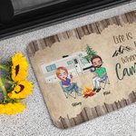Personalised Life is Better When You're Camping Door Mat Anniversary Decoration Gift