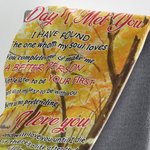 Personalisierte Der Tag, an dem ich dich traf Ich habe denjenigen gefunden, den meine Seele liebt Decke Ehefrau Geschenk Hochzeitstag