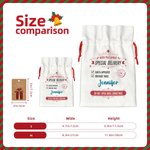 Henkilökohtainen Special Delivery Santa Canvas kiristysnauha laukku kortti joululahja lapsille