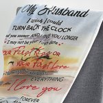 Gepersonaliseerde I Wish I Could Turn Back The Clock Deken Vrouwelijk cadeau Echtgenoot cadeau