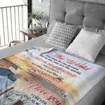 Personalized To The World You May Be One Person But to Me You Are The World Blanket Wedding Anniversary