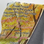 Gepersonaliseerde I Wish I Could Turn Back The Clock Deken Huwelijksverjaardag Oma en Opa's Cadeau