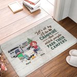 Personalised Let's Sit by the Campfire and Watch People Park Their Campers Door Mat Birthday Housewarming Gift for Couple