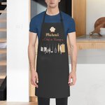 Gepersonaliseerde Chef-kok in opleiding Waterdicht schort met 2 zakken Keuken Housewarming Gift voor koken Beginner koken Lover