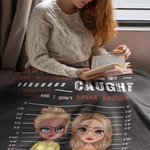 Gepersonaliseerde Partners in Crime Fleecedeken Sherpa Deken Zwart Baksteendeken Stijl Super Zacht Deken Bestie Gift voor Vrouwen