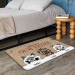 Personalized Welcome to Our Home Funny Pet Door Mat Birthday Christmas Gift for Dog Cat Pet Lovers