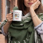 Personalizzato Partners in Crime Bianco e colore all'interno tazza di ceramica per il regalo di amicizia Besties