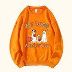 Felpa personalizzata divertente Halloween cane fantasma zucche My Dog Is My Boo Regalo autunnale di Halloween per gli amanti dei cani
