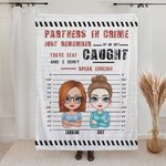 Personalizada Partners ln Crime Soul Sister Manta de forro polar Sherpa Manta suave y cálida estilo ladrillo para la mejor amiga