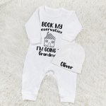 Personalized Book My Reservation Newborn Onesie Baby Announcement Bodysuit Funny Romper Newborn Gift Baby Shower Gift