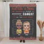 Gepersonaliseerde Partners in Crime Fleecedeken Sherpa Deken Zwart Baksteendeken Stijl Super Zacht Deken Bestie Gift voor Vrouwen