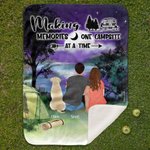 Personalised Making Memories One Campsite At A Time Blanket Birthday Christmas Gift for Couple Family Camping Lovers Camp Accessory