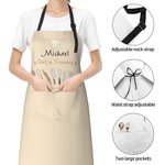 Gepersonaliseerde Chef-kok in opleiding Waterdicht schort met 2 zakken Keuken Housewarming Gift voor koken Beginner koken Lover