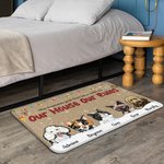 Alfombrilla de puerta personalizada Our House Our Rules Funny Pet Door Mat Birthday Christmas Gift for Dog Cat Pet Lovers