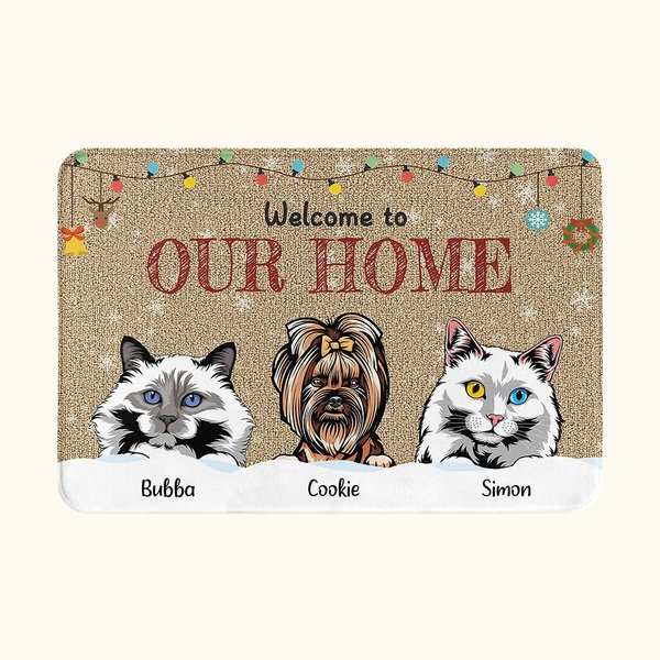 Embroidered Welcome Pet Door Mat Gift